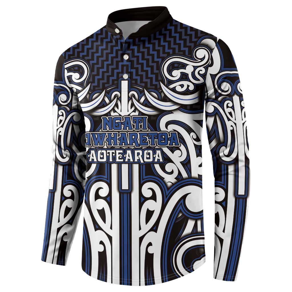 Custom Aotearoa Ngati Tuwharetoa Button Sweatshirt Maori Tribal Pattern Mix Poutama LT05 - Polynesian Pride