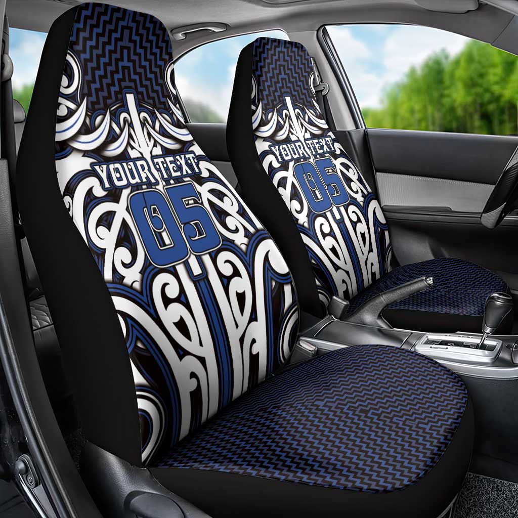 Custom Aotearoa Ngati Tuwharetoa Car Seat Cover Maori Tribal Pattern Mix Poutama LT05 - Polynesian Pride