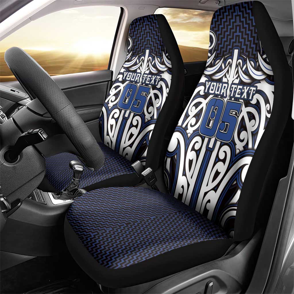 Custom Aotearoa Ngati Tuwharetoa Car Seat Cover Maori Tribal Pattern Mix Poutama LT05 - Polynesian Pride