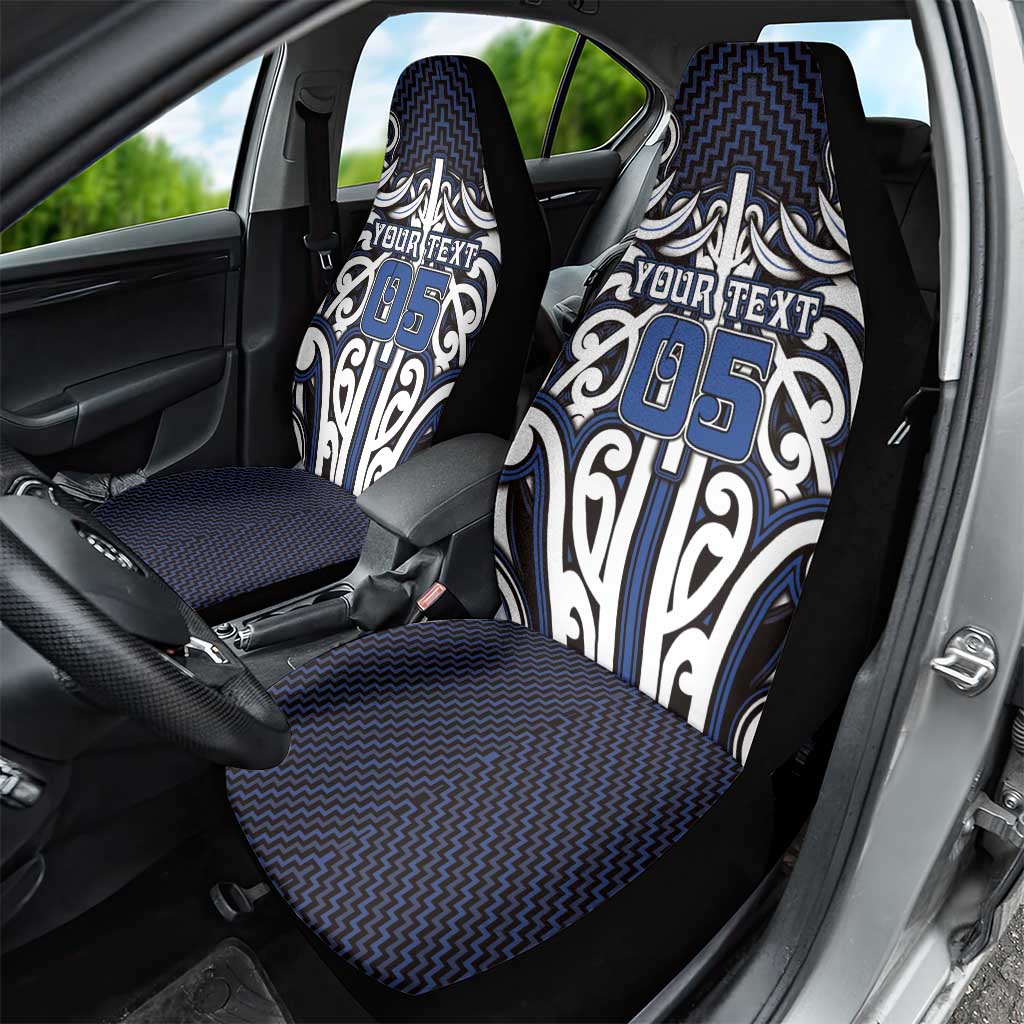 Custom Aotearoa Ngati Tuwharetoa Car Seat Cover Maori Tribal Pattern Mix Poutama LT05 - Polynesian Pride