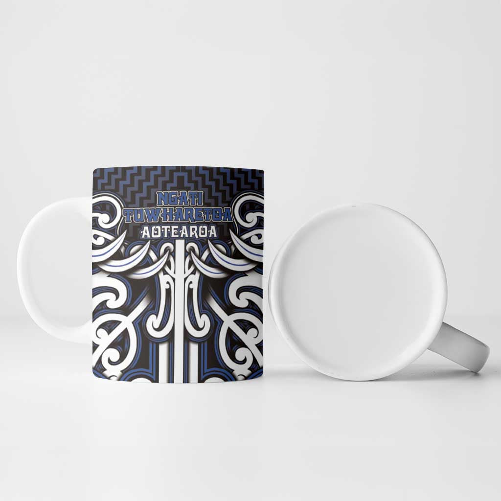Custom Aotearoa Ngati Tuwharetoa Ceramic Mug Maori Tribal Pattern Mix Poutama LT05 - Polynesian Pride