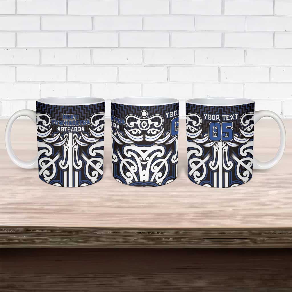 Custom Aotearoa Ngati Tuwharetoa Ceramic Mug Maori Tribal Pattern Mix Poutama LT05 - Polynesian Pride