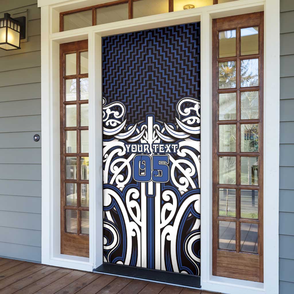 Custom Aotearoa Ngati Tuwharetoa Door Cover Maori Tribal Pattern Mix Poutama LT05 - Polynesian Pride