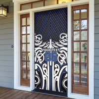 Custom Aotearoa Ngati Tuwharetoa Door Cover Maori Tribal Pattern Mix Poutama LT05 - Polynesian Pride