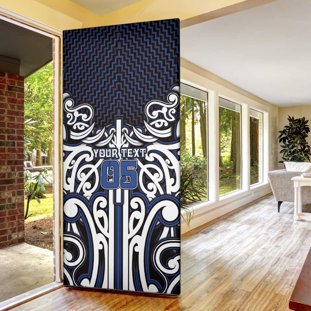 Custom Aotearoa Ngati Tuwharetoa Door Cover Maori Tribal Pattern Mix Poutama LT05 - Polynesian Pride
