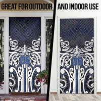 Custom Aotearoa Ngati Tuwharetoa Door Cover Maori Tribal Pattern Mix Poutama LT05 - Polynesian Pride