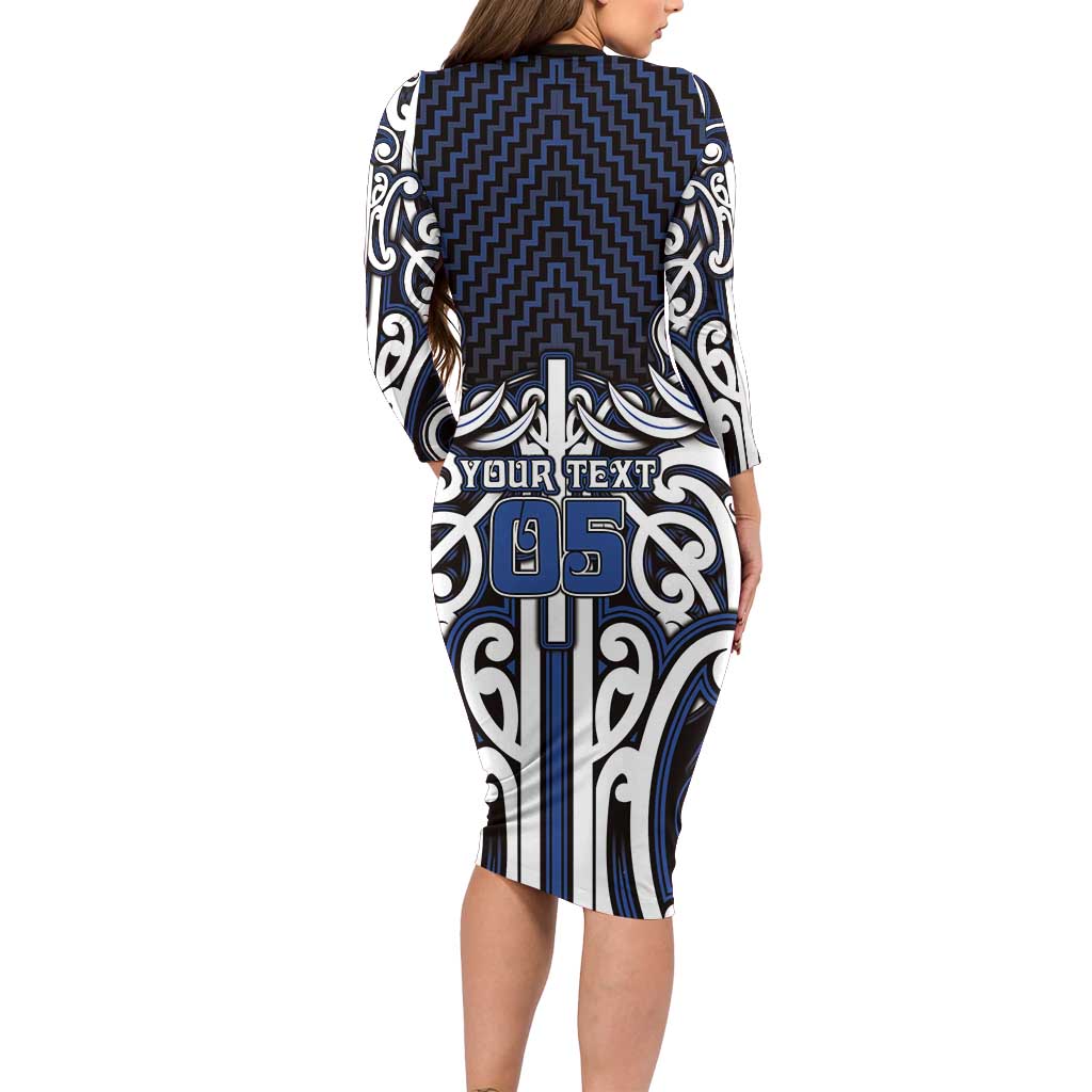Custom Aotearoa Ngati Tuwharetoa Family Matching Long Sleeve Bodycon Dress and Hawaiian Shirt Maori Tribal Pattern Mix Poutama