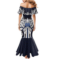 Custom Aotearoa Ngati Tuwharetoa Family Matching Mermaid Dress and Hawaiian Shirt Maori Tribal Pattern Mix Poutama