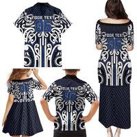 Custom Aotearoa Ngati Tuwharetoa Family Matching Puletasi and Hawaiian Shirt Maori Tribal Pattern Mix Poutama