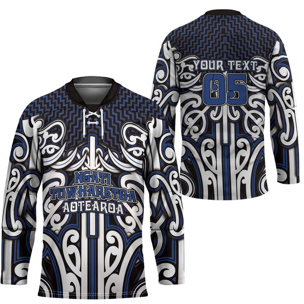 Custom Aotearoa Ngati Tuwharetoa Hockey Jersey Maori Tribal Pattern Mix Poutama LT05 - Polynesian Pride