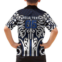 Custom Aotearoa Ngati Tuwharetoa Kid Hawaiian Shirt Maori Tribal Pattern Mix Poutama
