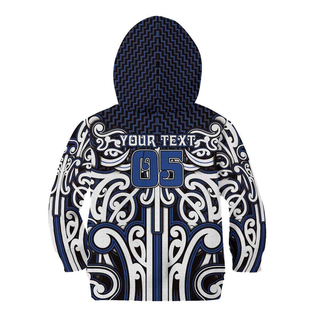 Custom Aotearoa Ngati Tuwharetoa Kid Hoodie Maori Tribal Pattern Mix Poutama LT05 - Polynesian Pride
