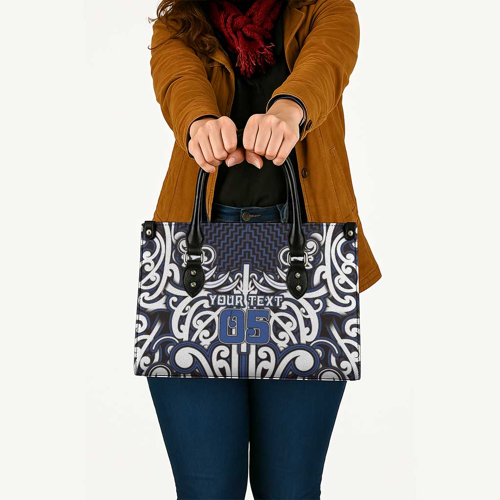 Custom Aotearoa Ngati Tuwharetoa Leather Bag Maori Tribal Pattern Mix Poutama LT05 - Polynesian Pride