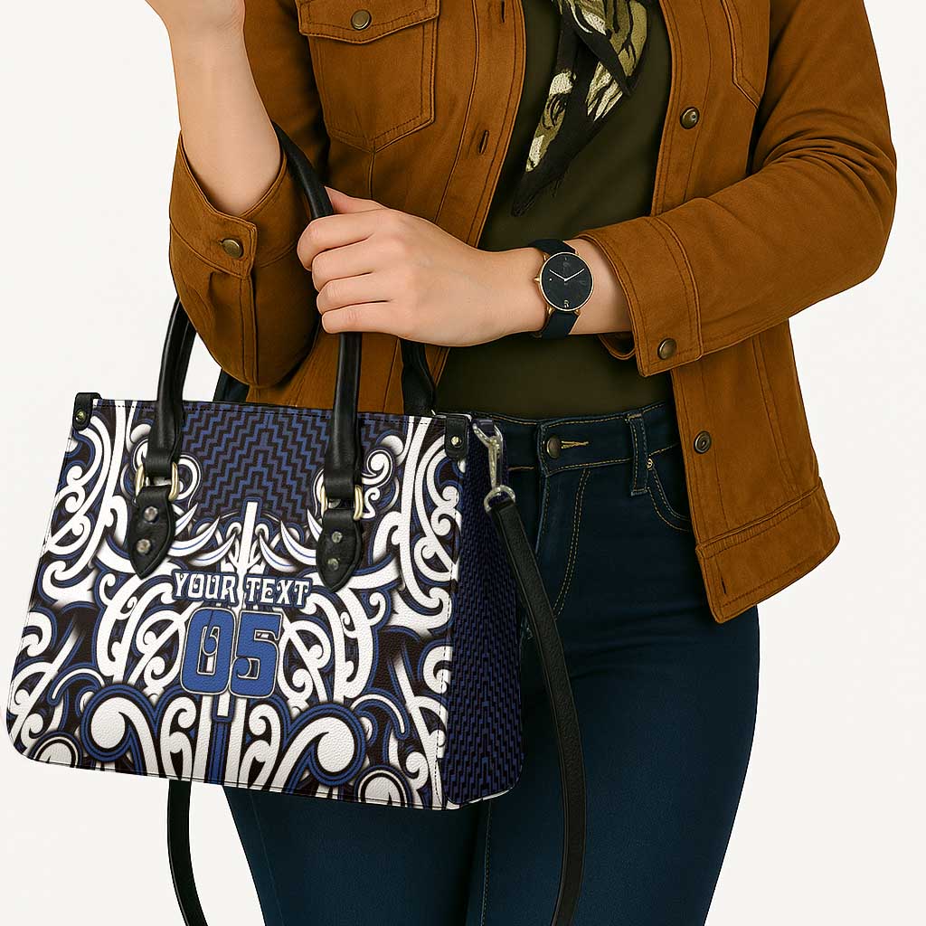 Custom Aotearoa Ngati Tuwharetoa Leather Bag Maori Tribal Pattern Mix Poutama LT05 - Polynesian Pride