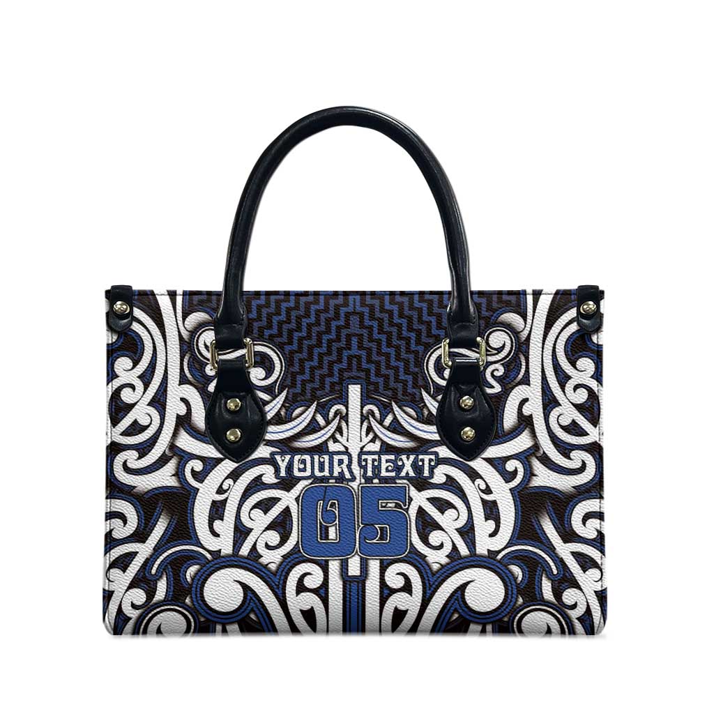 Custom Aotearoa Ngati Tuwharetoa Leather Bag Maori Tribal Pattern Mix Poutama LT05 - Polynesian Pride