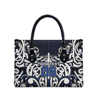 Custom Aotearoa Ngati Tuwharetoa Leather Bag Maori Tribal Pattern Mix Poutama LT05 - Polynesian Pride