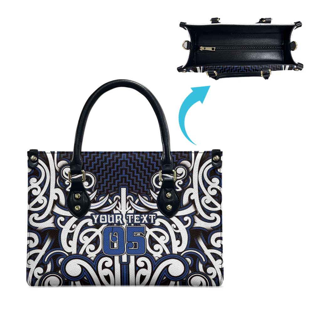 Custom Aotearoa Ngati Tuwharetoa Leather Bag Maori Tribal Pattern Mix Poutama LT05 - Polynesian Pride