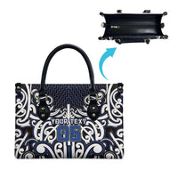 Custom Aotearoa Ngati Tuwharetoa Leather Bag Maori Tribal Pattern Mix Poutama LT05 - Polynesian Pride