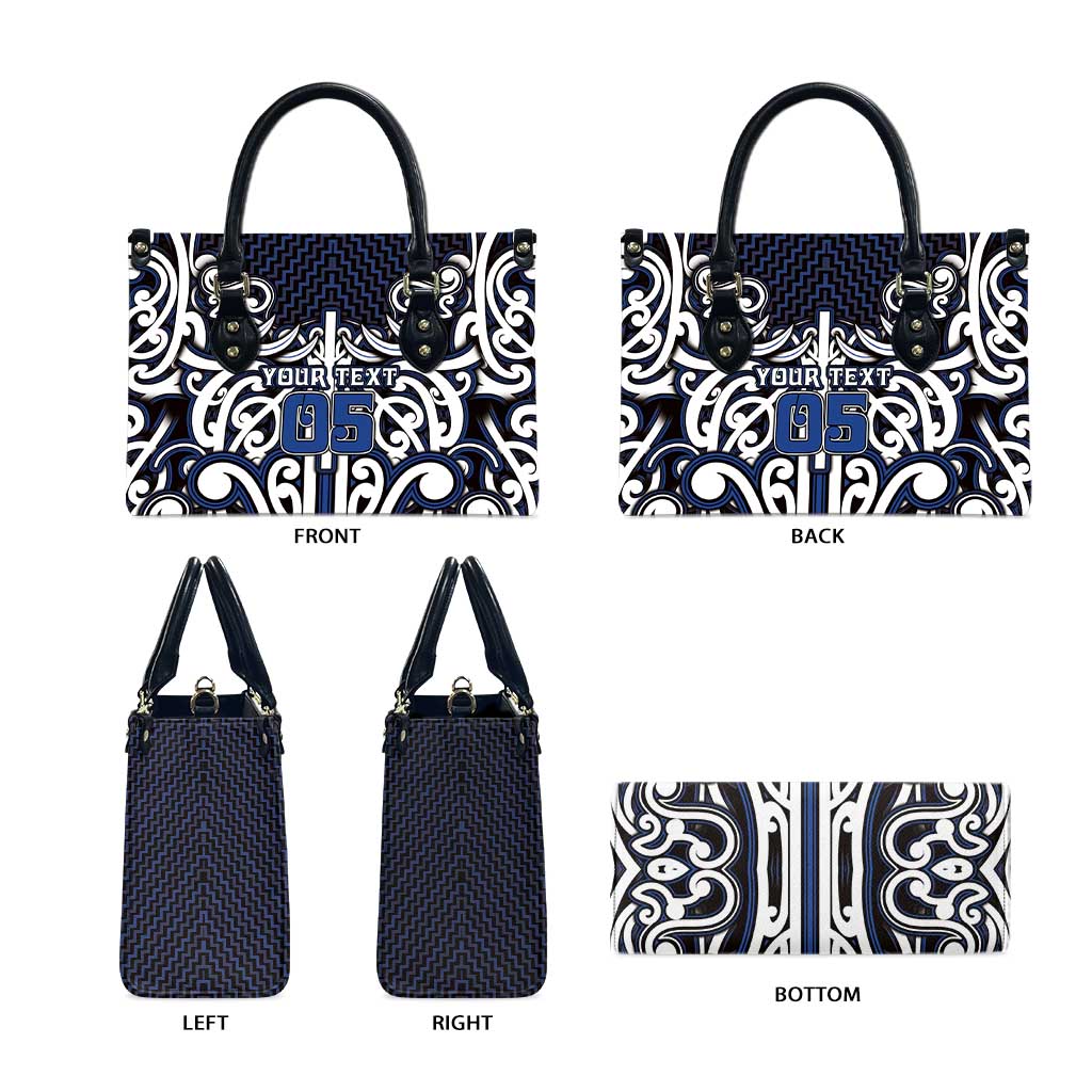 Custom Aotearoa Ngati Tuwharetoa Leather Bag Maori Tribal Pattern Mix Poutama LT05 - Polynesian Pride
