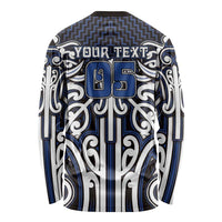 Custom Aotearoa Ngati Tuwharetoa Long Sleeve Shirt Maori Tribal Pattern Mix Poutama LT05 - Polynesian Pride