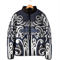 Custom Aotearoa Ngati Tuwharetoa Padded Jacket Maori Tribal Pattern Mix Poutama LT05 - Polynesian Pride