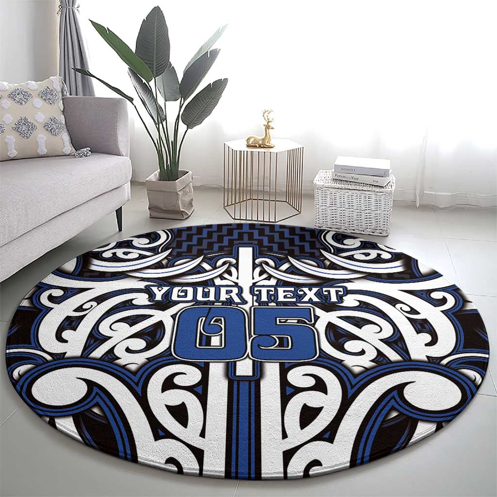 Custom Aotearoa Ngati Tuwharetoa Round Carpet Maori Tribal Pattern Mix Poutama LT05 - Polynesian Pride