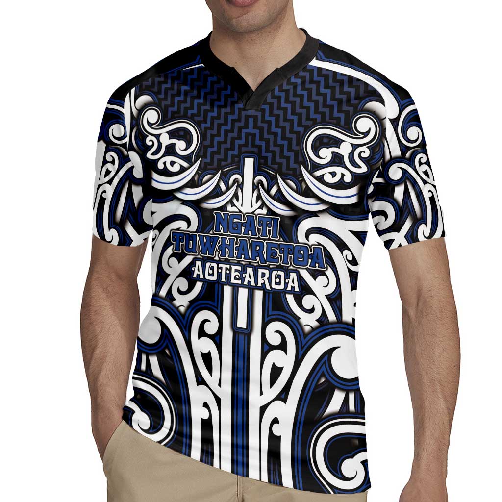 Custom Aotearoa Ngati Tuwharetoa Rugby Jersey Maori Tribal Pattern Mix Poutama LT05 - Polynesian Pride