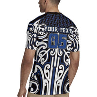 Custom Aotearoa Ngati Tuwharetoa Rugby Jersey Maori Tribal Pattern Mix Poutama LT05 - Polynesian Pride