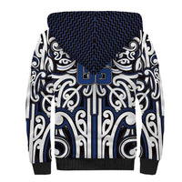 Custom Aotearoa Ngati Tuwharetoa Sherpa Hoodie Maori Tribal Pattern Mix Poutama LT05 - Polynesian Pride