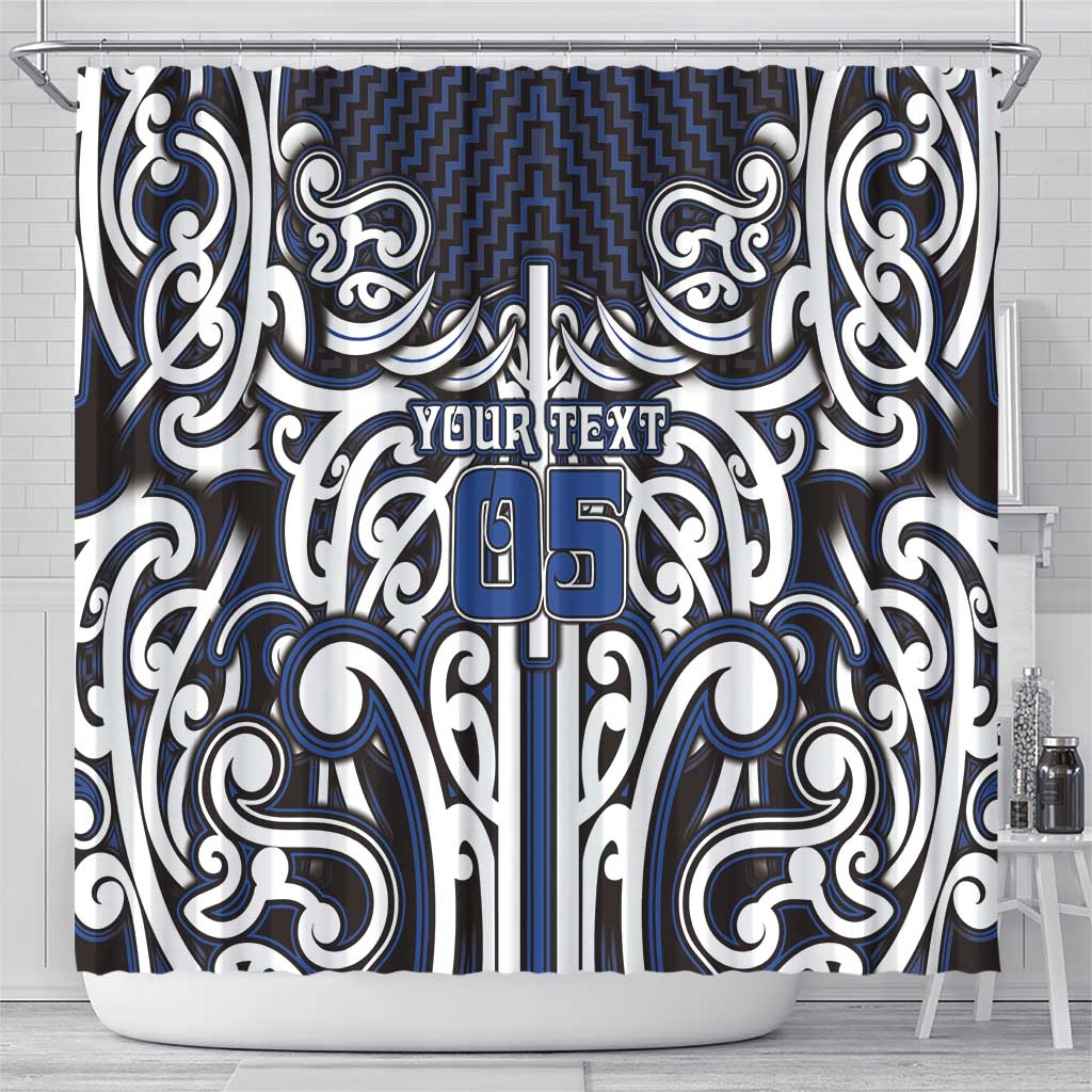 Custom Aotearoa Ngati Tuwharetoa Shower Curtain Maori Tribal Pattern Mix Poutama LT05 - Polynesian Pride