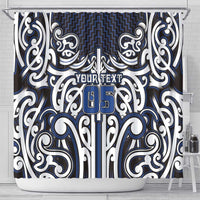 Custom Aotearoa Ngati Tuwharetoa Shower Curtain Maori Tribal Pattern Mix Poutama LT05 - Polynesian Pride