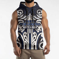 Custom Aotearoa Ngati Tuwharetoa Sleeveless Hoodie Maori Tribal Pattern Mix Poutama LT05 - Polynesian Pride