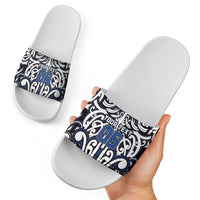 Custom Aotearoa Ngati Tuwharetoa Slide Sandals Maori Tribal Pattern Mix Poutama LT05 - Polynesian Pride