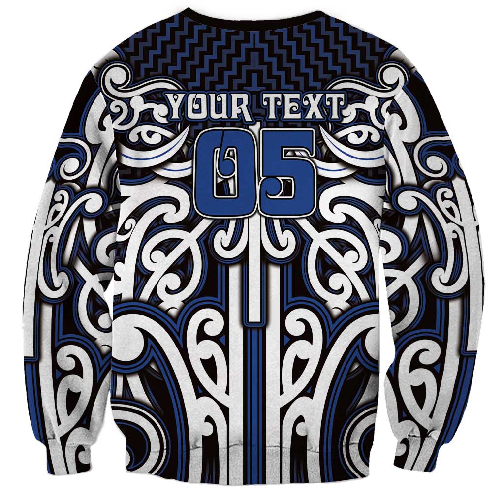 Custom Aotearoa Ngati Tuwharetoa Sweatshirt Maori Tribal Pattern Mix Poutama LT05 - Polynesian Pride
