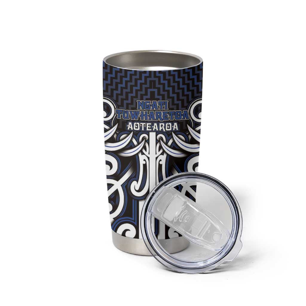 Custom Aotearoa Ngati Tuwharetoa Tumbler Cup Maori Tribal Pattern Mix Poutama LT05 - Polynesian Pride