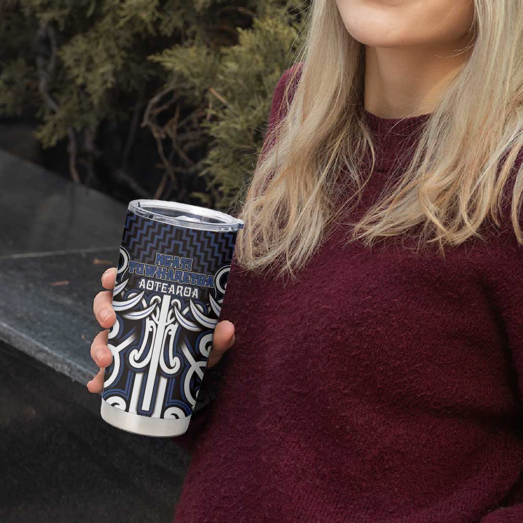 Custom Aotearoa Ngati Tuwharetoa Tumbler Cup Maori Tribal Pattern Mix Poutama LT05 - Polynesian Pride