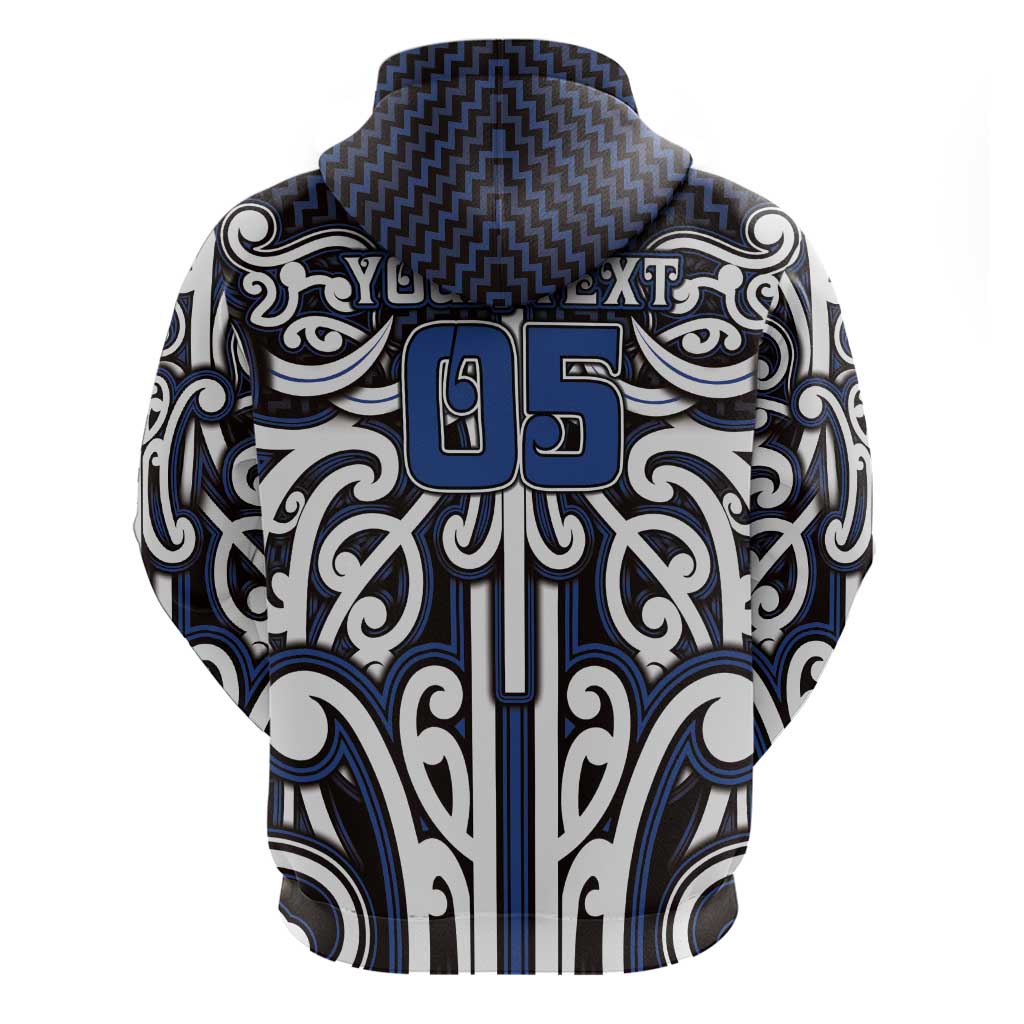 Custom Aotearoa Ngati Tuwharetoa Zip Hoodie Maori Tribal Pattern Mix Poutama LT05 - Polynesian Pride