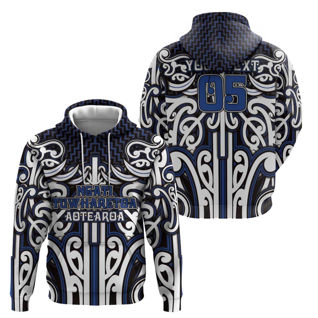 Custom Aotearoa Ngati Tuwharetoa Zip Hoodie Maori Tribal Pattern Mix Poutama LT05 - Polynesian Pride