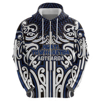 Custom Aotearoa Ngati Tuwharetoa Zip Hoodie Maori Tribal Pattern Mix Poutama LT05 - Polynesian Pride
