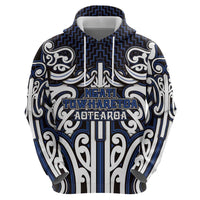 Custom Aotearoa Ngati Tuwharetoa Zip Hoodie Maori Tribal Pattern Mix Poutama LT05 - Polynesian Pride