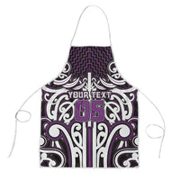 Custom Aotearoa Rangitane Apron Maori Tribal Pattern Mix Poutama LT05 Purple - Polynesian Pride