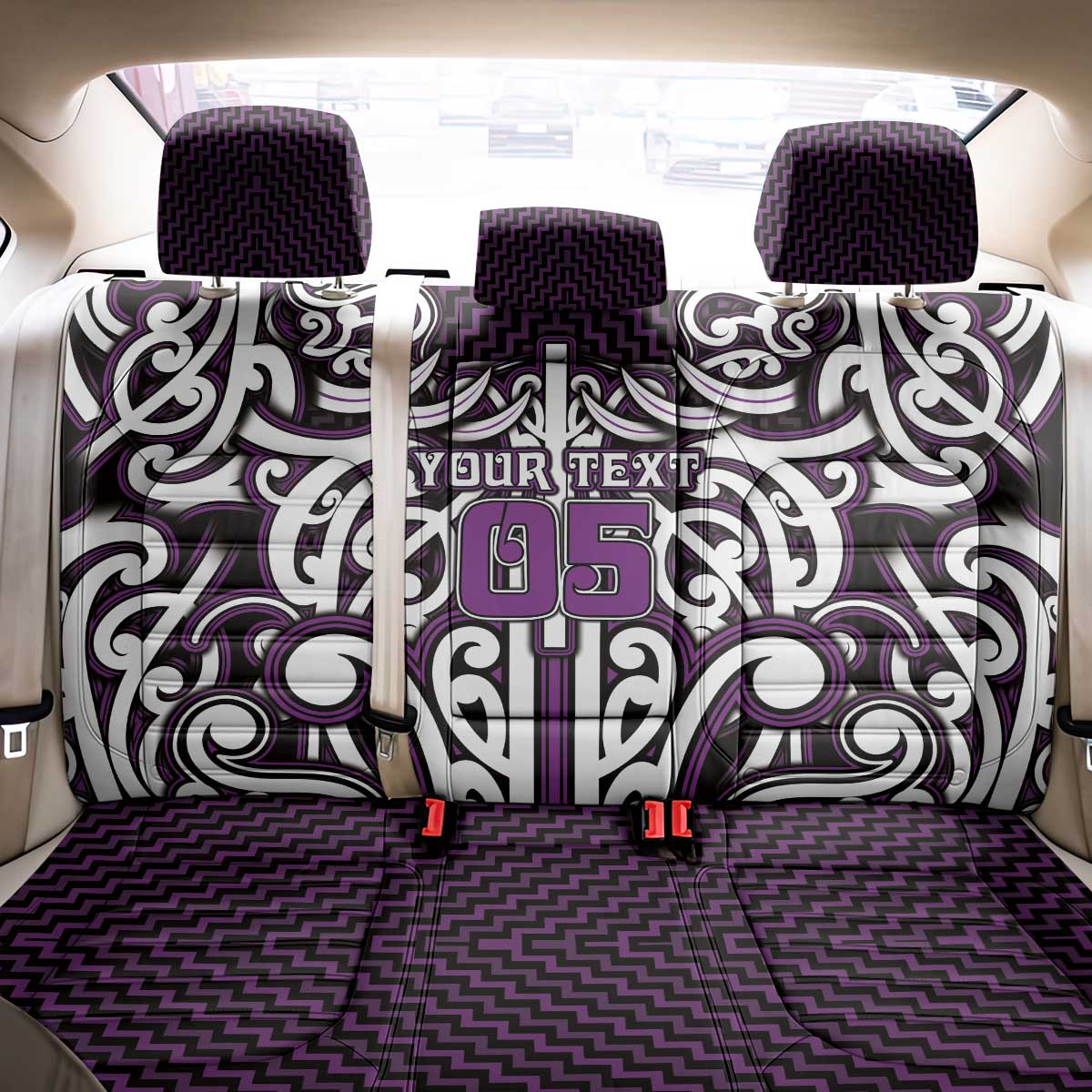 Custom Aotearoa Rangitane Back Car Seat Cover Maori Tribal Pattern Mix Poutama LT05 - Polynesian Pride