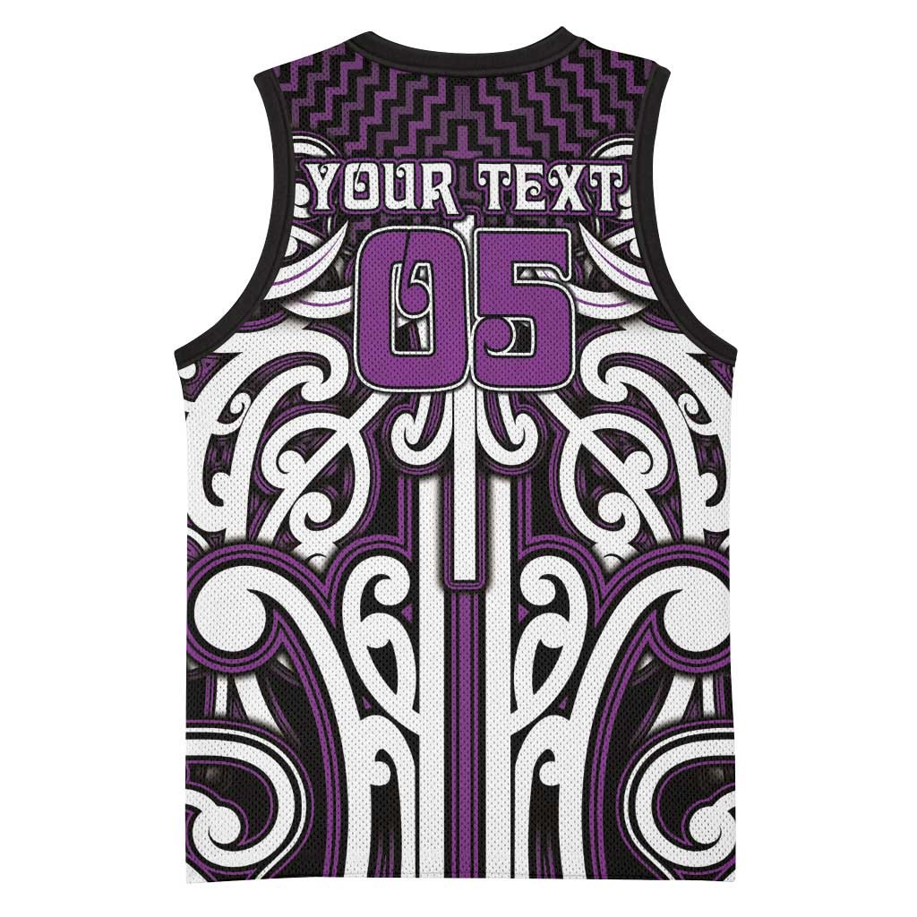 Custom Aotearoa Rangitane Basketball Jersey Maori Tribal Pattern Mix Poutama LT05 - Polynesian Pride