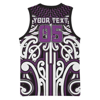 Custom Aotearoa Rangitane Basketball Jersey Maori Tribal Pattern Mix Poutama LT05 - Polynesian Pride
