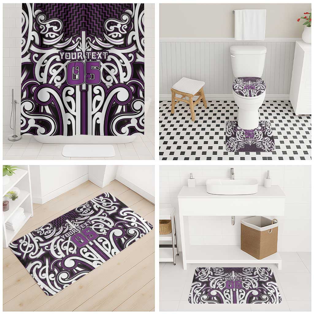 Custom Aotearoa Rangitane Bathroom Set Maori Tribal Pattern Mix Poutama LT05 - Polynesian Pride