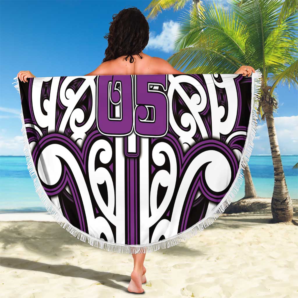 Custom Aotearoa Rangitane Beach Blanket Maori Tribal Pattern Mix Poutama LT05 - Polynesian Pride