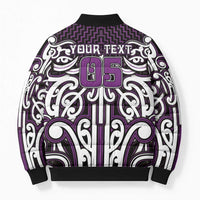 Custom Aotearoa Rangitane Bomber Puffer Jacket Maori Tribal Pattern Mix Poutama LT05 - Polynesian Pride