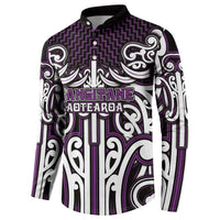 Custom Aotearoa Rangitane Button Sweatshirt Maori Tribal Pattern Mix Poutama