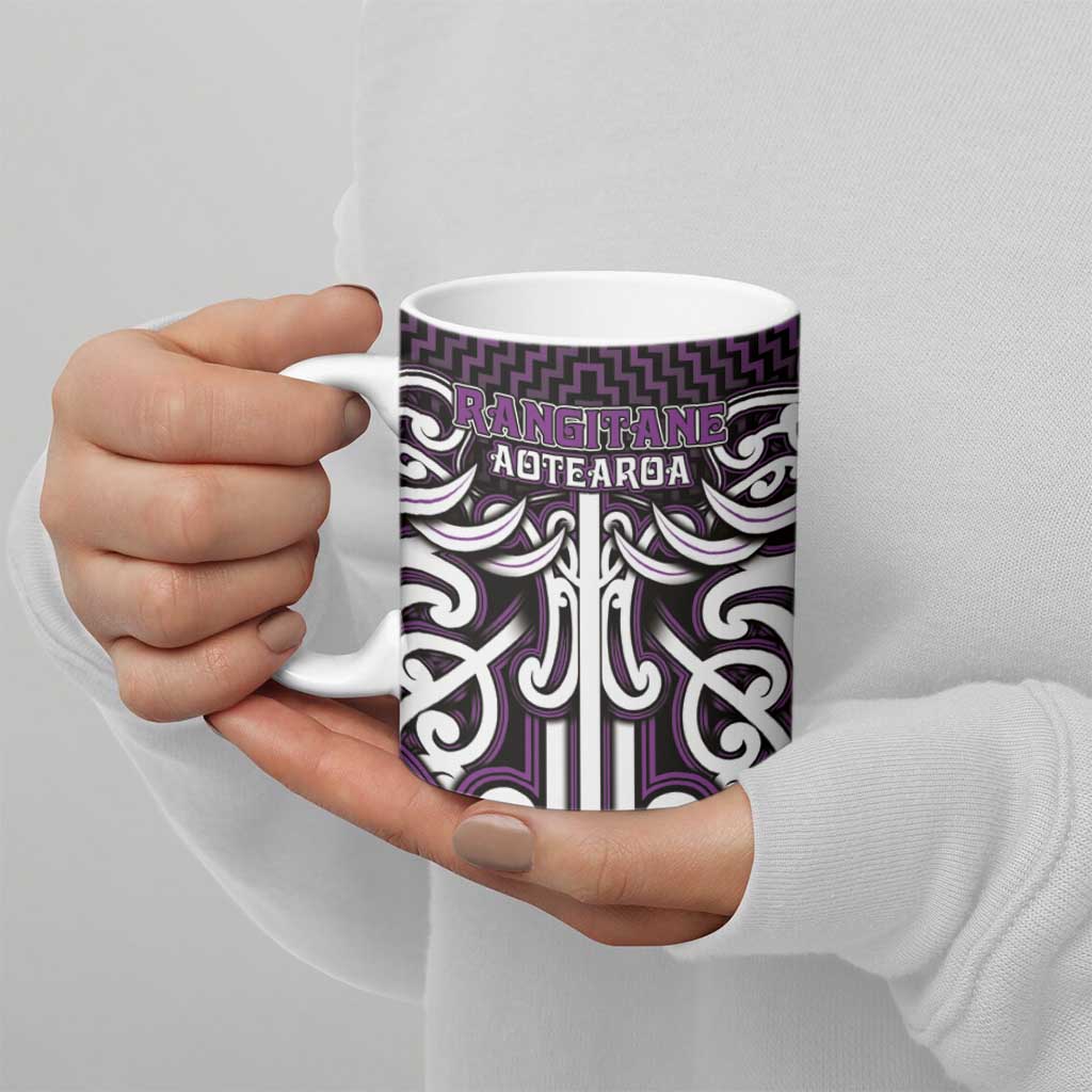 Custom Aotearoa Rangitane Ceramic Mug Maori Tribal Pattern Mix Poutama LT05 - Polynesian Pride