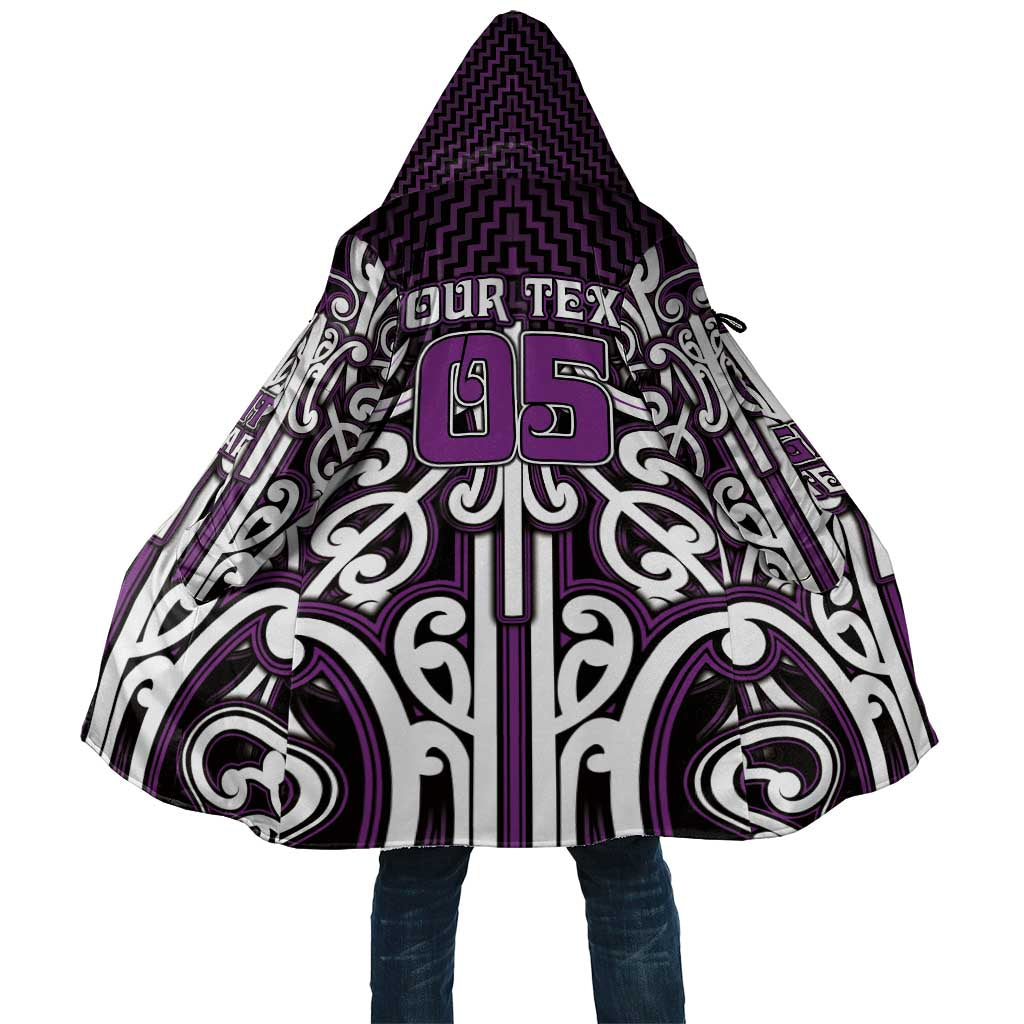 Custom Aotearoa Rangitane Cloak Maori Tribal Pattern Mix Poutama LT05 Unisex Purple - Polynesian Pride